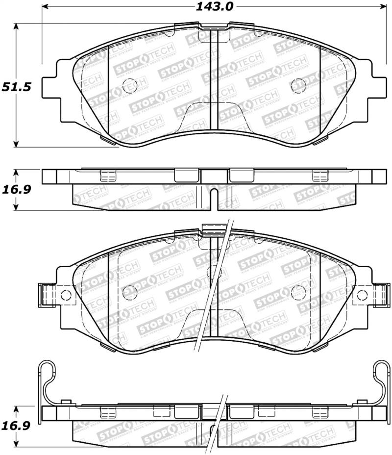 StopTech Street Brake Pads 308.07970 Main Image