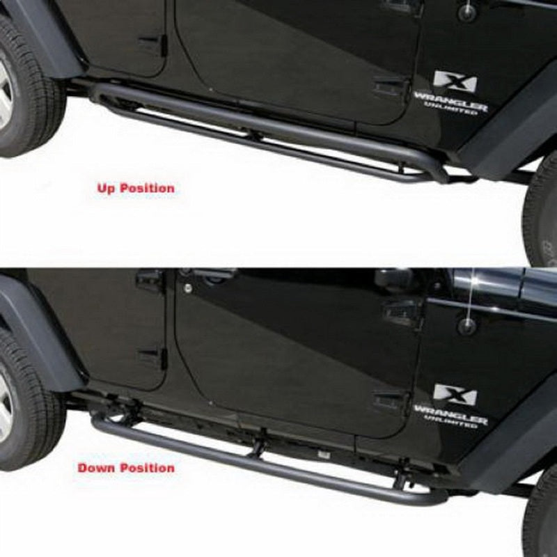 Rampage 2007-2018 Jeep Wrangler(JK) Srs Side Bar Rockerguard Step - Black 88732