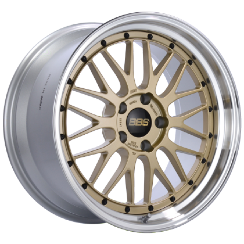 BBS LM 19x11 5x130 ET50 CB71.6 Gold Center / Diamond Cut Lip Wheel LM282GPK