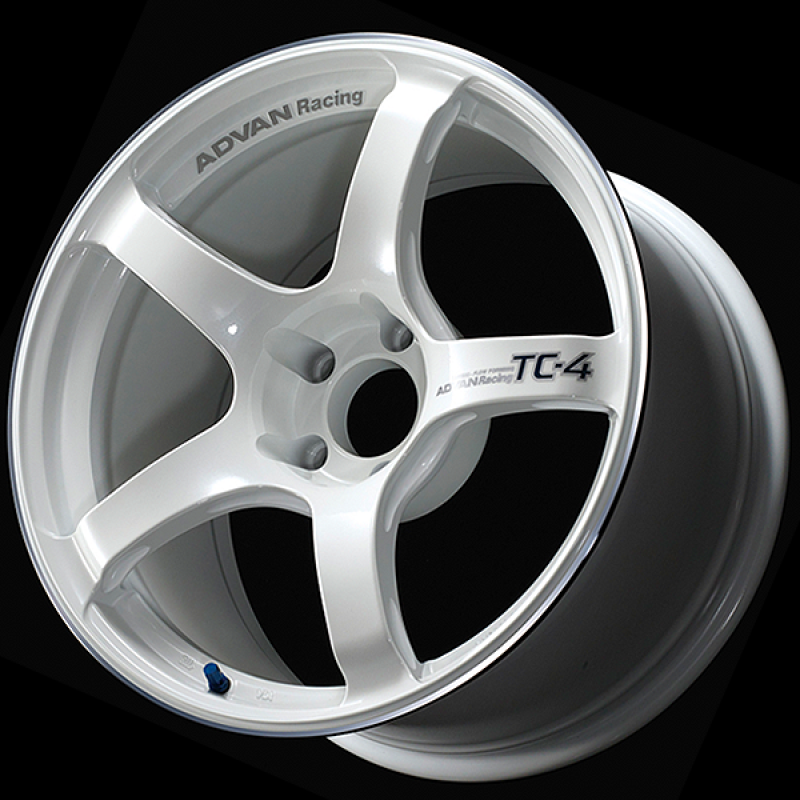 Advan TC4 18x9.5 +45 5-120 Racing White Metallic & Ring Wheel YAD8J45WWMR