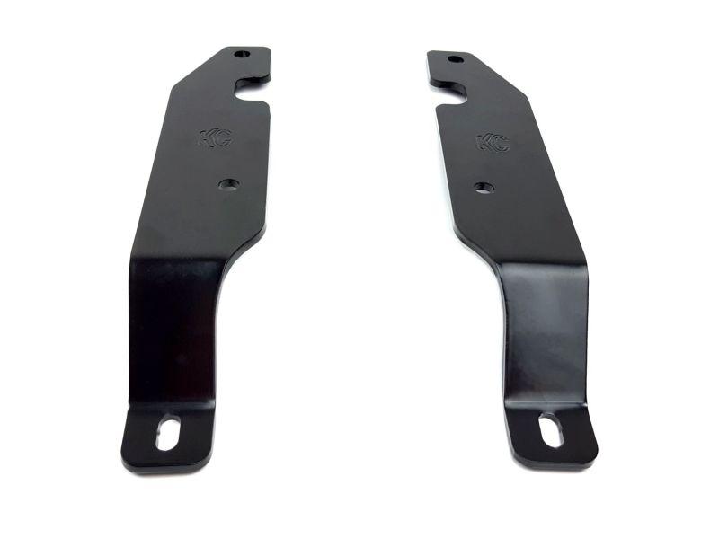 KC HiLiTES 15-16 GM 2500/3500 A-Pillar/Cowl Light Bracket Set - Black 73419 Main Image