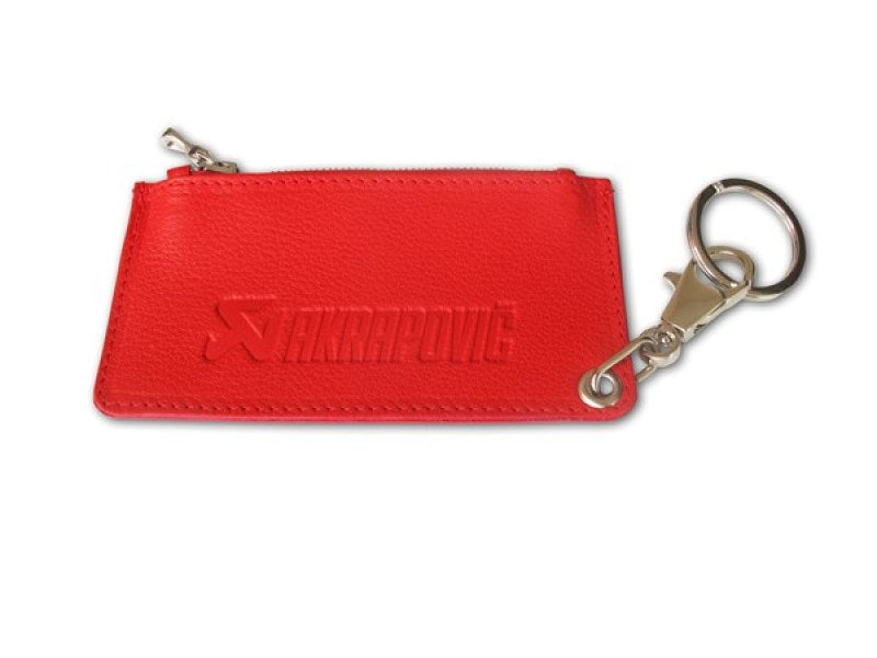 Akrapovic Leather Zip Keychain - red 800966