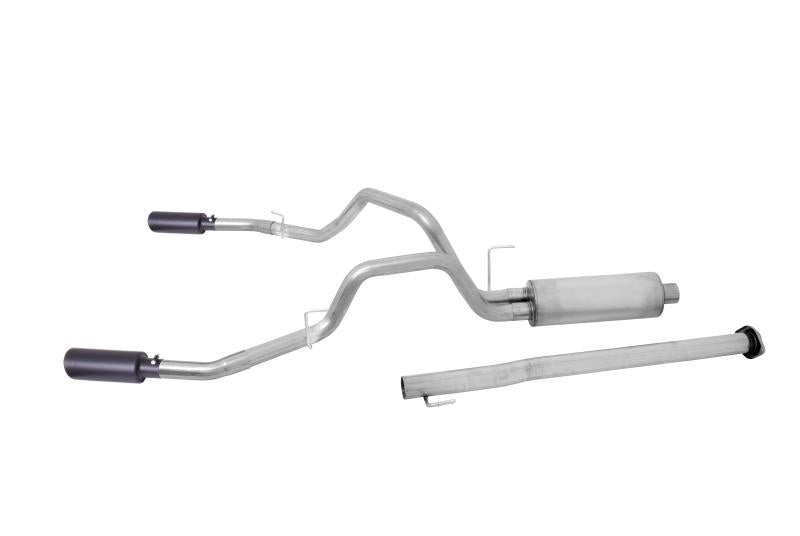 Gibson 15-19 Ford F-150 XL 5.0L 3in/2.5in Cat-Back Dual Split Exhaust - Black Elite 69547B Main Image