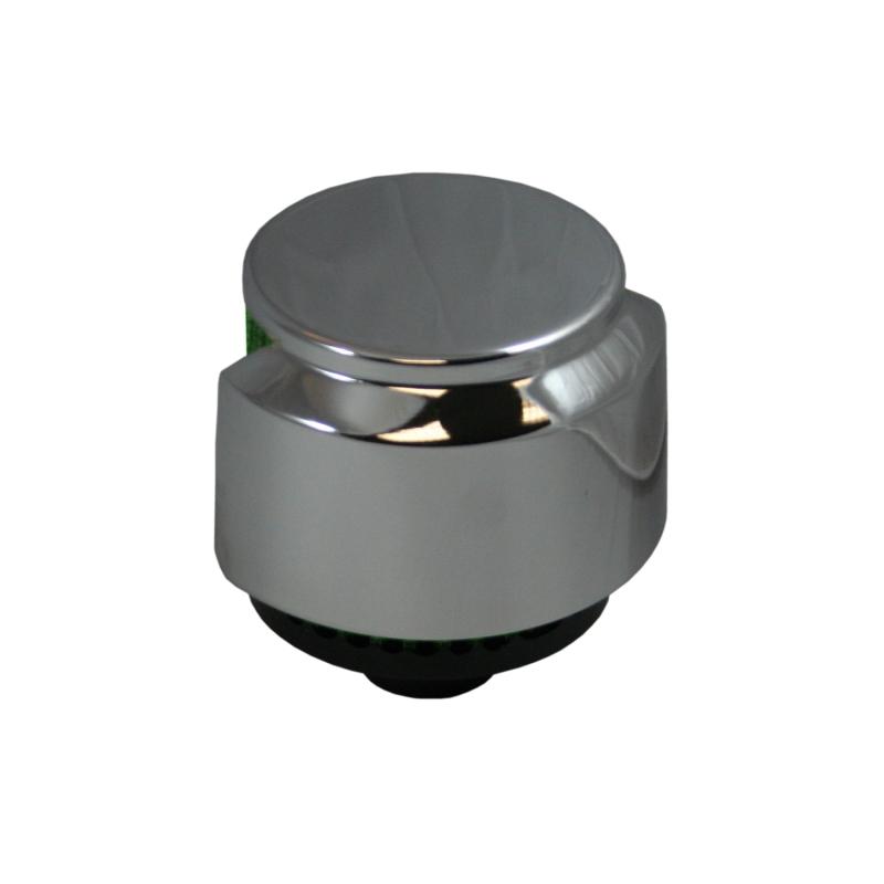 Green Filter Breather Inlet (Push-in Cylinder) w/SS Deflector Shield - OD 1.25in. / H 2.5in. 2083 Main Image