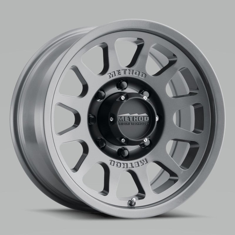 Method MR703 17x8.5 0mm Offset 8x170 130.81mm CB Gloss Titanium Wheel MR70378587800