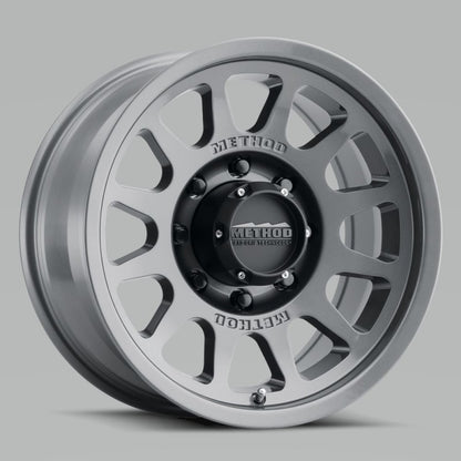 Method MR703 17x8.5 0mm Offset 8x170 130.81mm CB Gloss Titanium Wheel MR70378587800