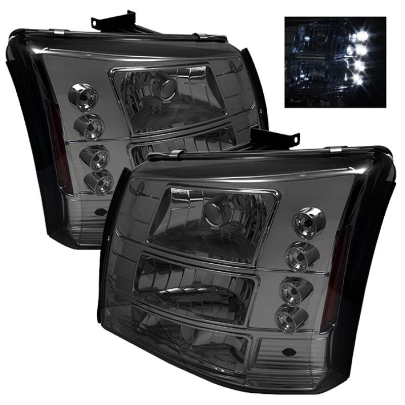 Spyder Chevy Silverado 1500/2500 03-06 Bumper Lights Crystal Headlights Smke HD-YD-CS03-1PC-AM-SM 5012418 Main Image