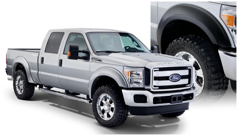 Bushwacker 11-16 Ford F-350 Super Duty Styleside Extend-A-Fender Style Flares 4pc - Black 20932-02 Main Image