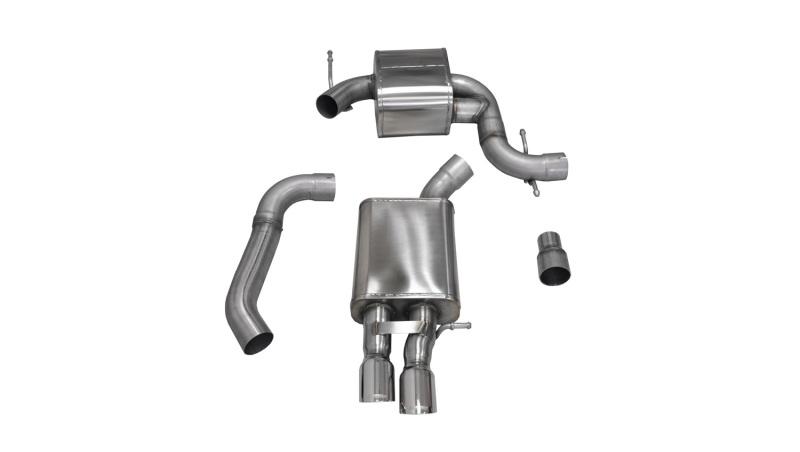 Corsa 06-10 Volkswagen GLI Mk5 Polished Touring Cat-Back Single Rear Exit Polished Pro-Series Tips 14598 Main Image