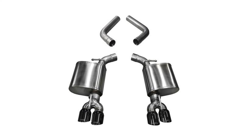 Corsa 15-19 Dodge Challenger 6.4L/17-19 Challenger 5.7L Black Sport Axle-Back Exhaust w/3.5in Tips 21020BLK Main Image