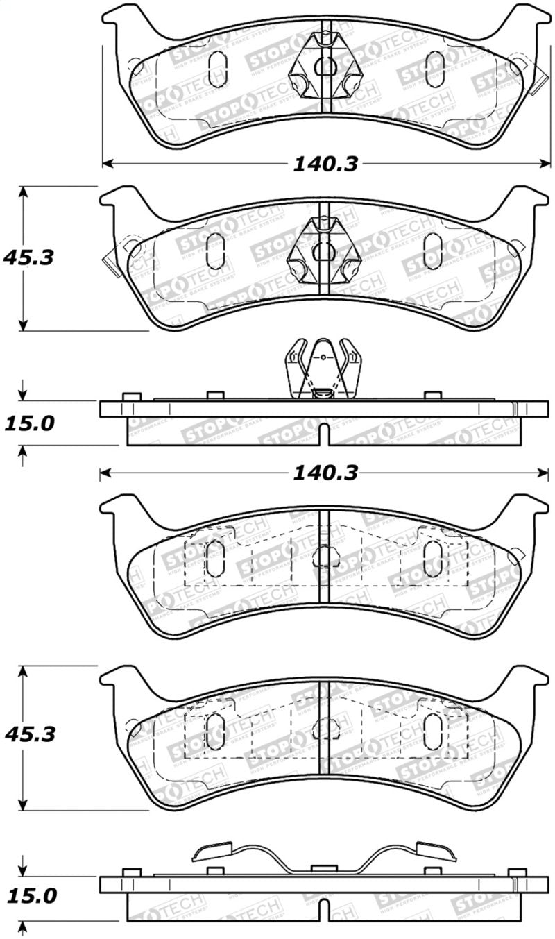 StopTech Street Brake Pads - Rear 308.06250 Main Image