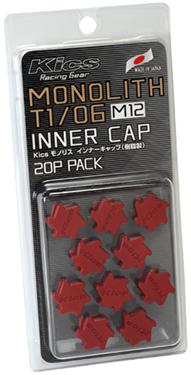 Project Kics M12 Monolith Cap - Red (Only Works For M12 Monolith Lugs) - 20 Pcs WCMF1R