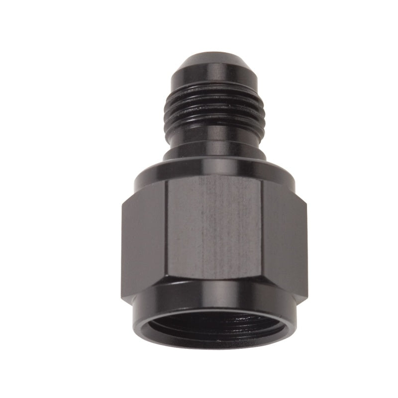 Russell -8 AN Female To -6 AN Male B-Nut Flare Reducer (Black Finish)