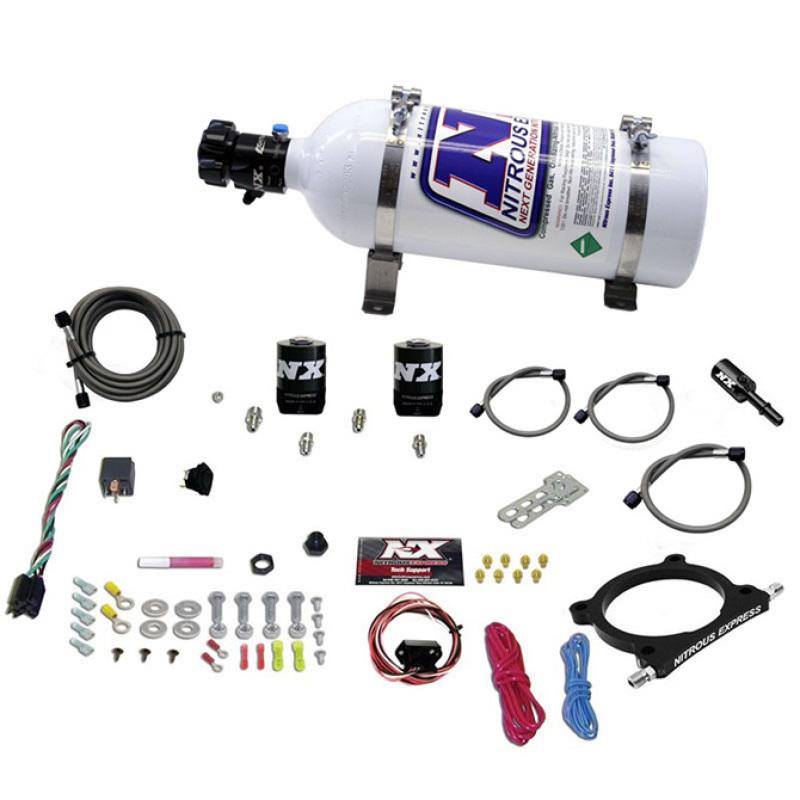 Nitrous Express 11-15 Ford Mustang GT 5.0L High Output Nitrous Plate Kit (50-250HP) w/5lb Bottle 20951-05 Main Image