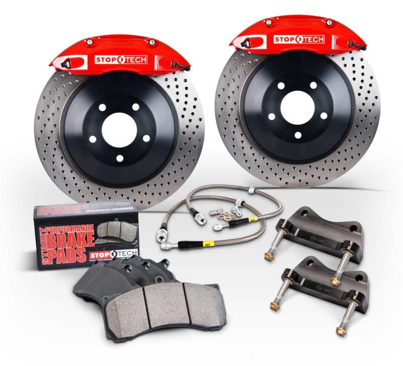 StopTech 07-13 / 15-17 GMC Yukon w/ Red ST-60 Calipers 380x32mm Slotted Rotors Rear Big Brake Kit 82.198.006S.71 Main Image