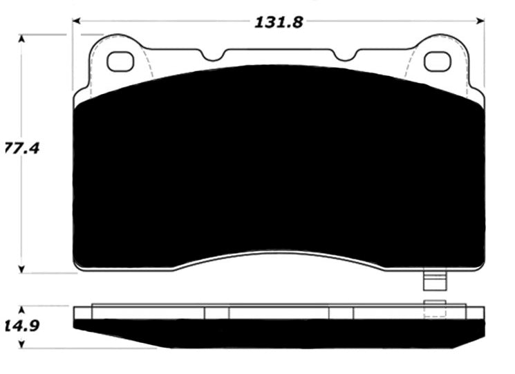 Porterfield Brake Pads for 2018 CADILLAC CTS Performance Brakes 345MM AWD