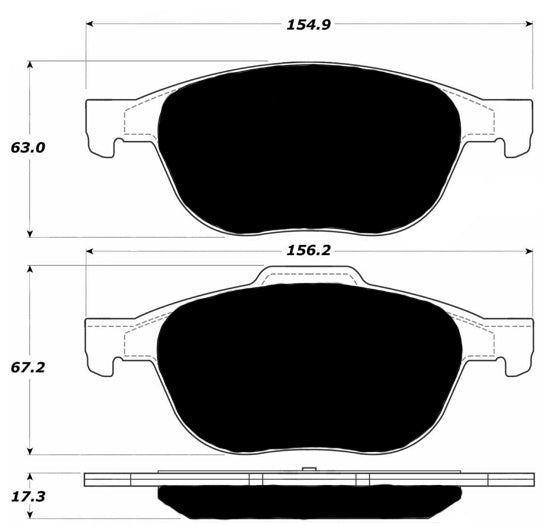 Porterfield Brake Pads for 2017 FORD FOCUS R/Disc