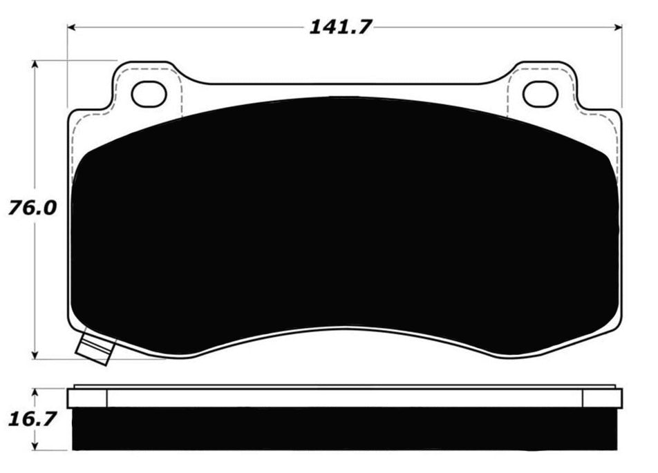 Porterfield Brake Pads for 2009 DODGE CHALLENGER SRT-8