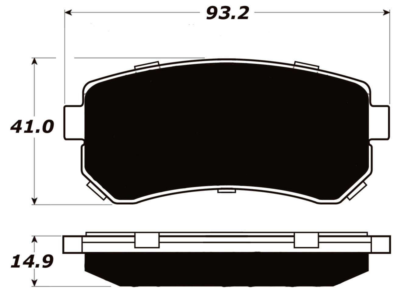 Porterfield Brake Pads for 2010 HYUNDAI ACCENT