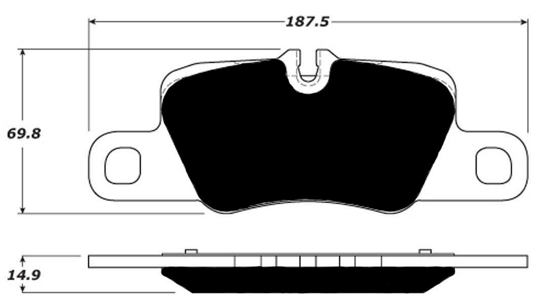Porterfield Brake Pads for 2010 PORSCHE PANAMERA Turbo w/Iron Discs