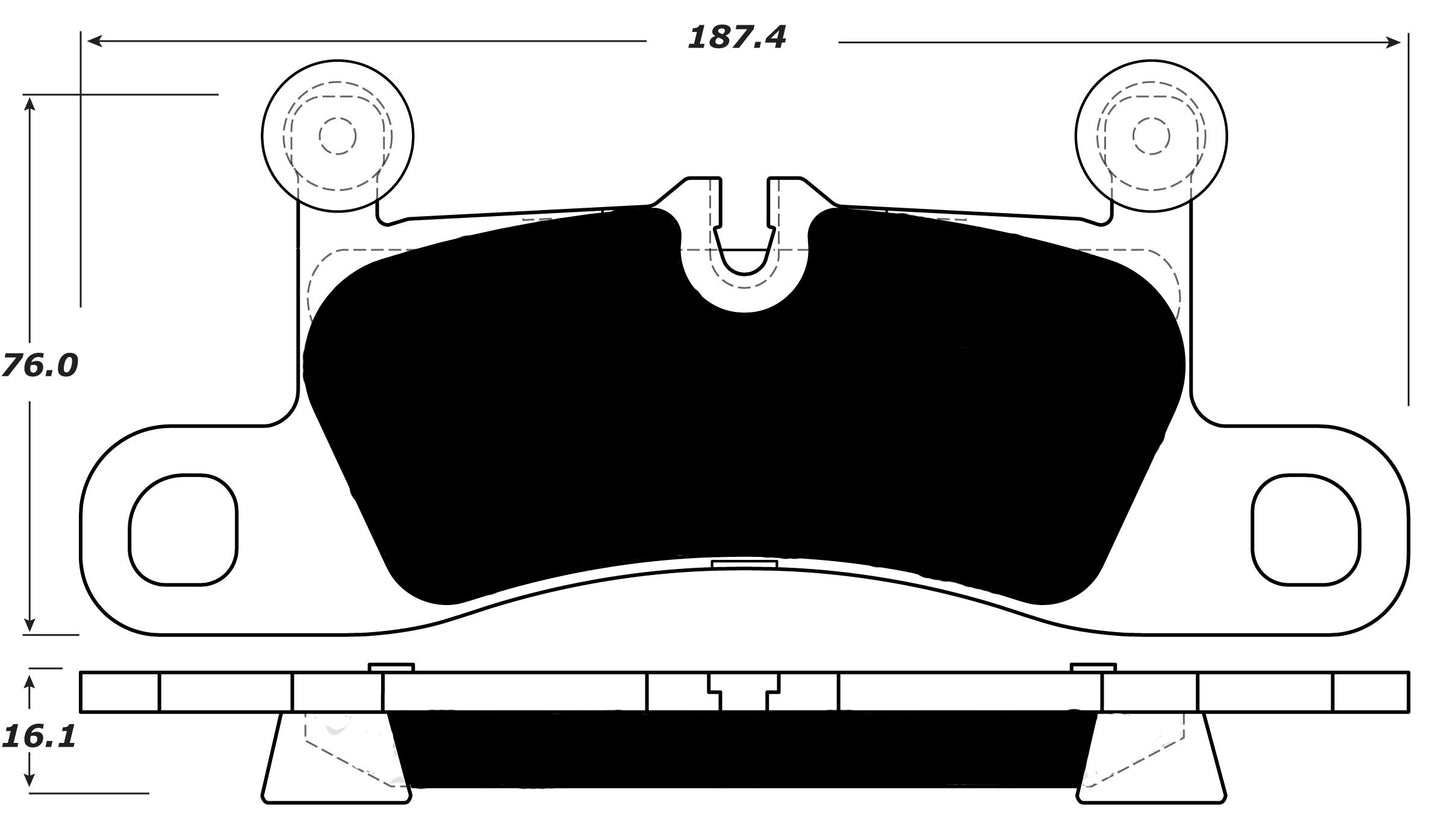 Porterfield Brake Pads for 2013 PORSCHE 911 Carrera w/ Iron Discs