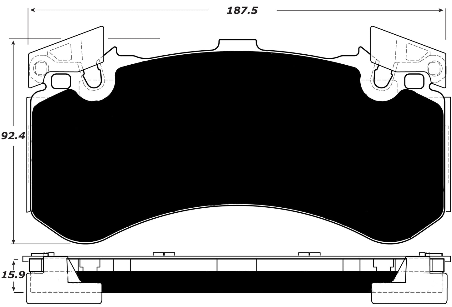 Porterfield Brake Pads for 2012 AUDI A8/A8 Quattro - Iron Discs w/Brembo Front Caliper