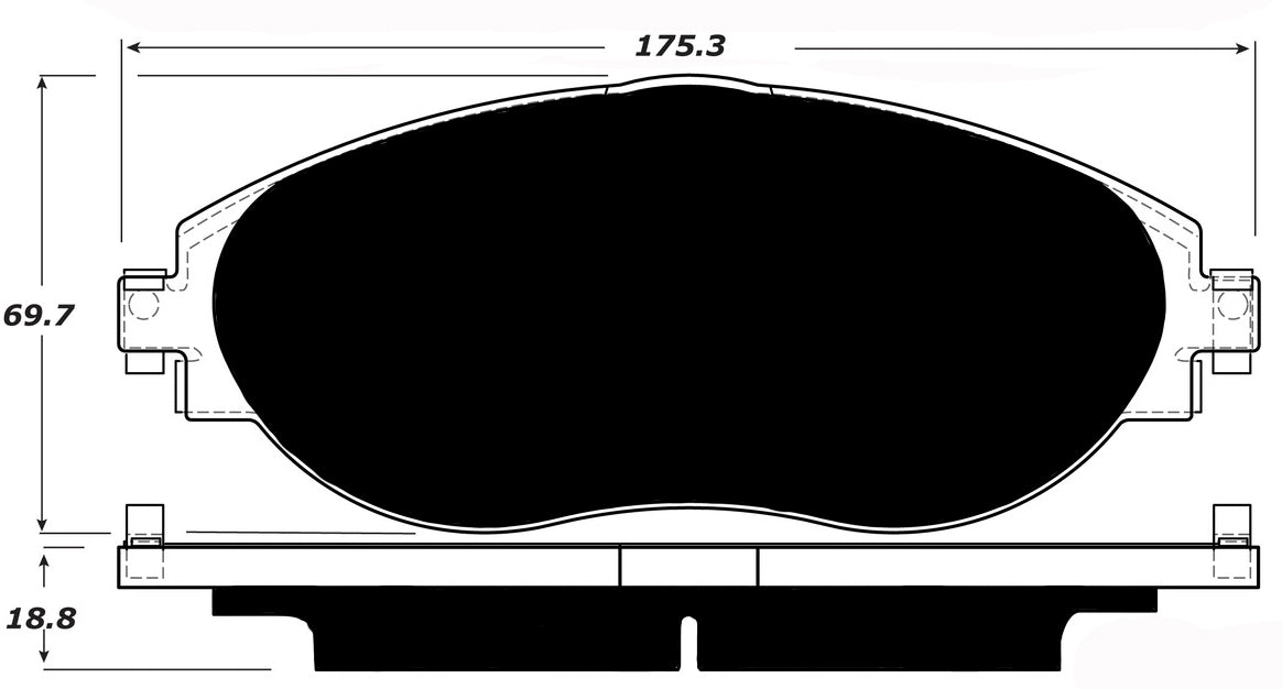 Porterfield Brake Pads for 2014 VOLKSWAGEN CC/Passat CC - 3.6L VR-6