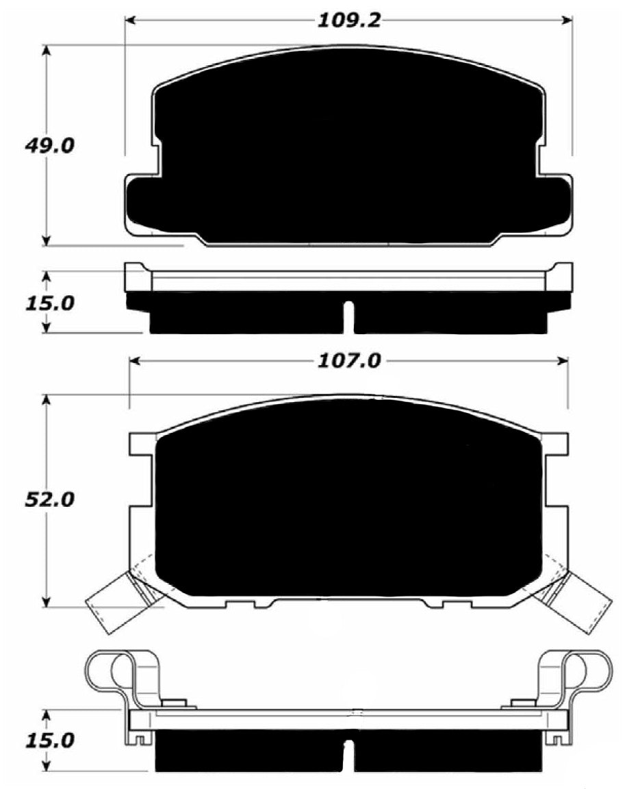 Porterfield Brake Pads for 1986 TOYOTA COROLLA Coupe GTS