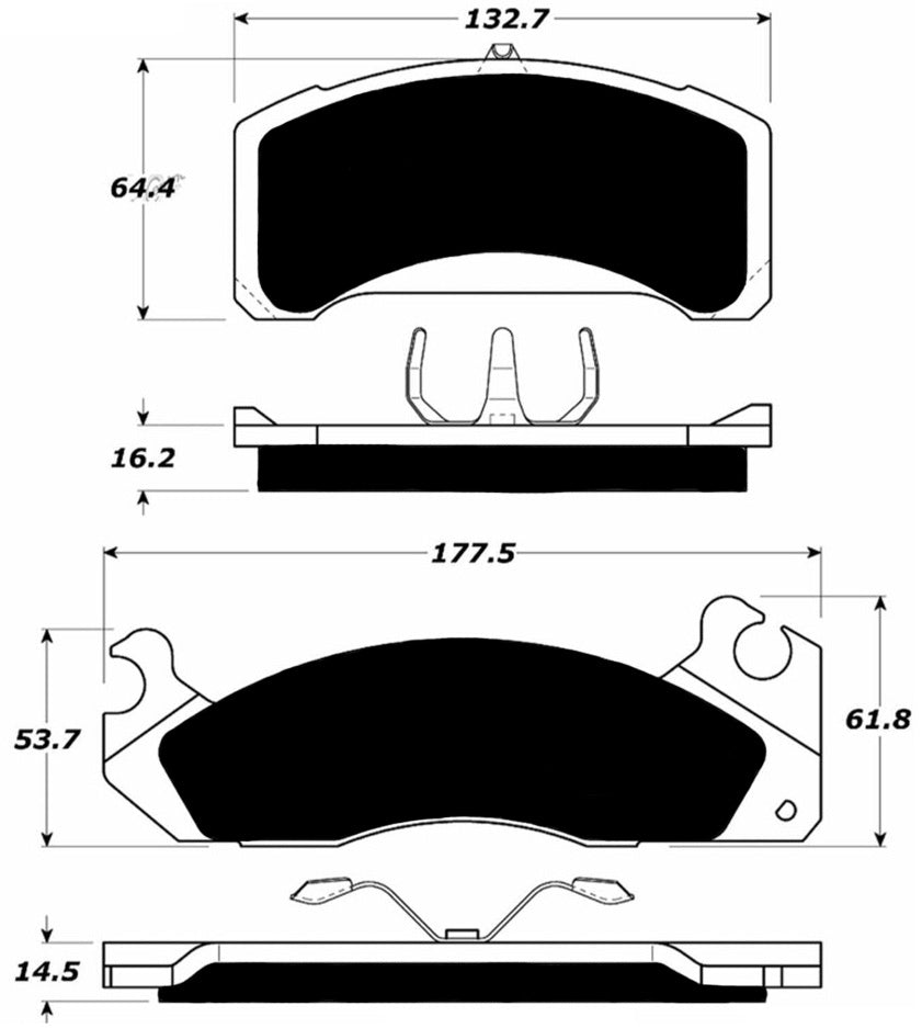 Porterfield Brake Pads for 1988 FORD MUSTANG 4cyl