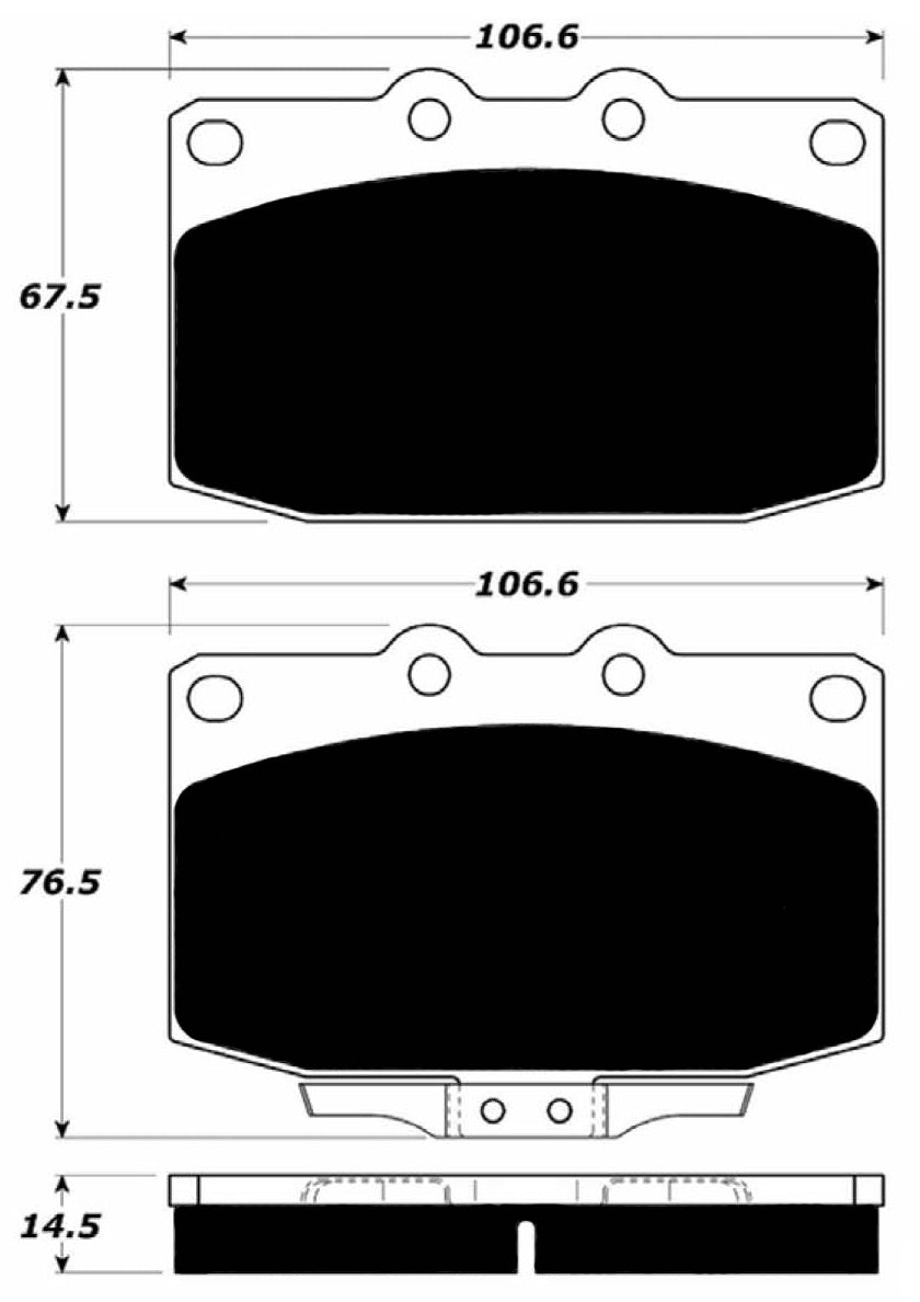 Porterfield Brake Pads for 1989 MAZDA RX 7 w/Vented Rear Disc