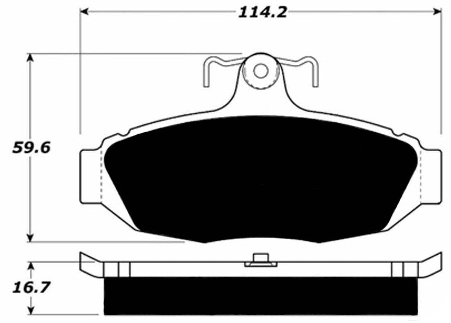 Porterfield Brake Pads for 1986 FORD TAURUS Rear Disc w/phenolic piston