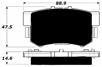 Porterfield Brake Pads for 1998 HONDA ACCORD Sedan V6