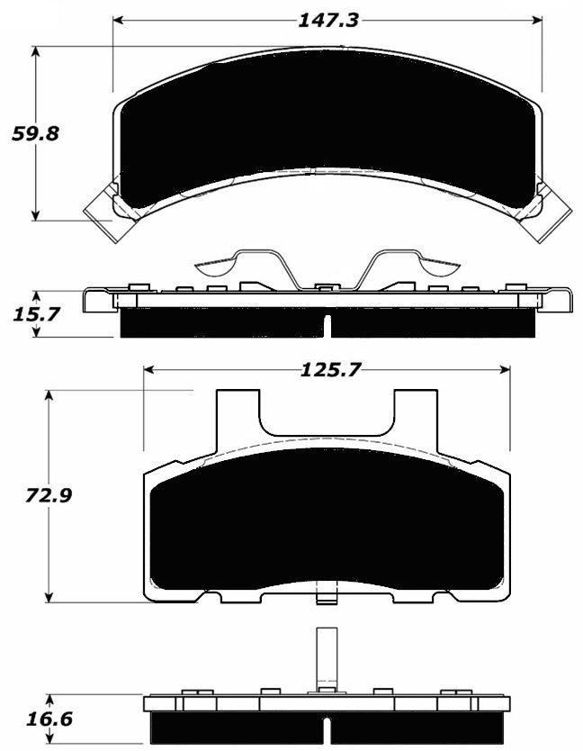 Porterfield Brake Pads for 1990 CHEVROLET K1500 4WD 10" R/Drum Std Cab Std Ch