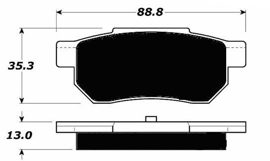 Porterfield Brake Pads for 1999 HONDA CIVIC Coupe Si