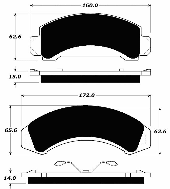 Porterfield Brake Pads for 1993 FORD EXPLORER