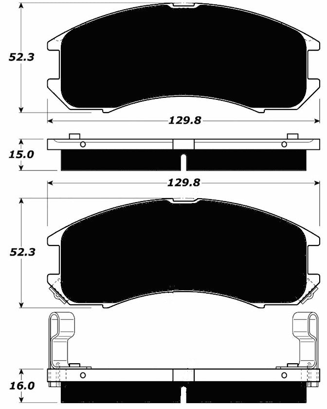 Porterfield Brake Pads for 1990 MAZDA MX-6 w/Rear Drums