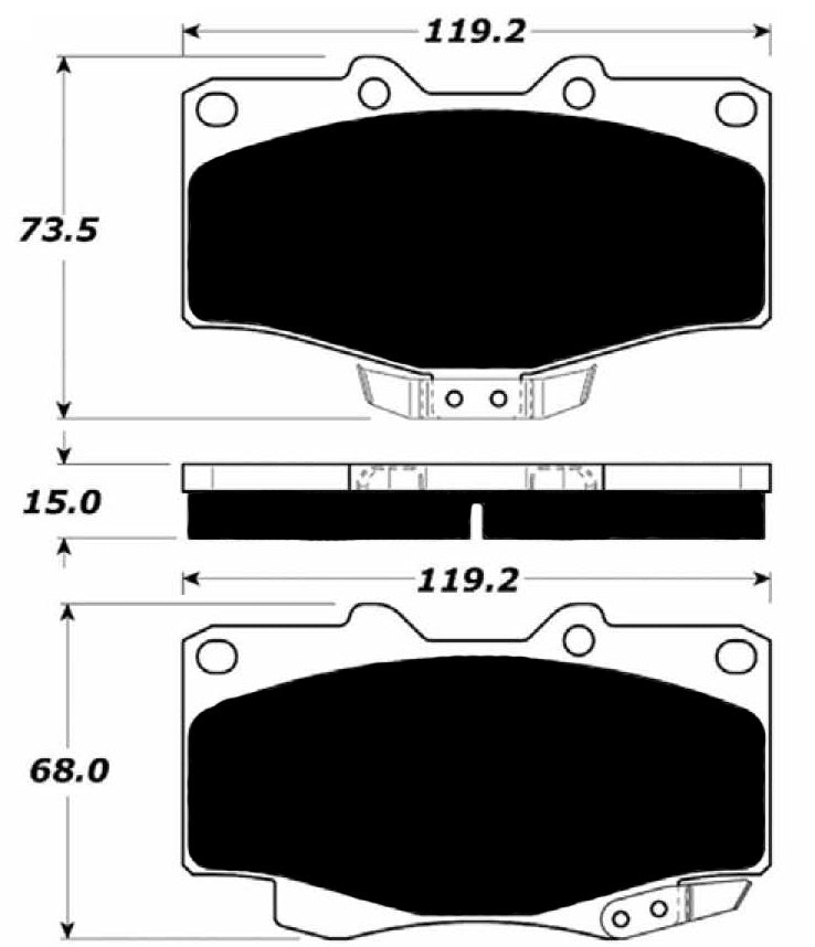 Porterfield Brake Pads for 1992 TOYOTA Pickup 4WD