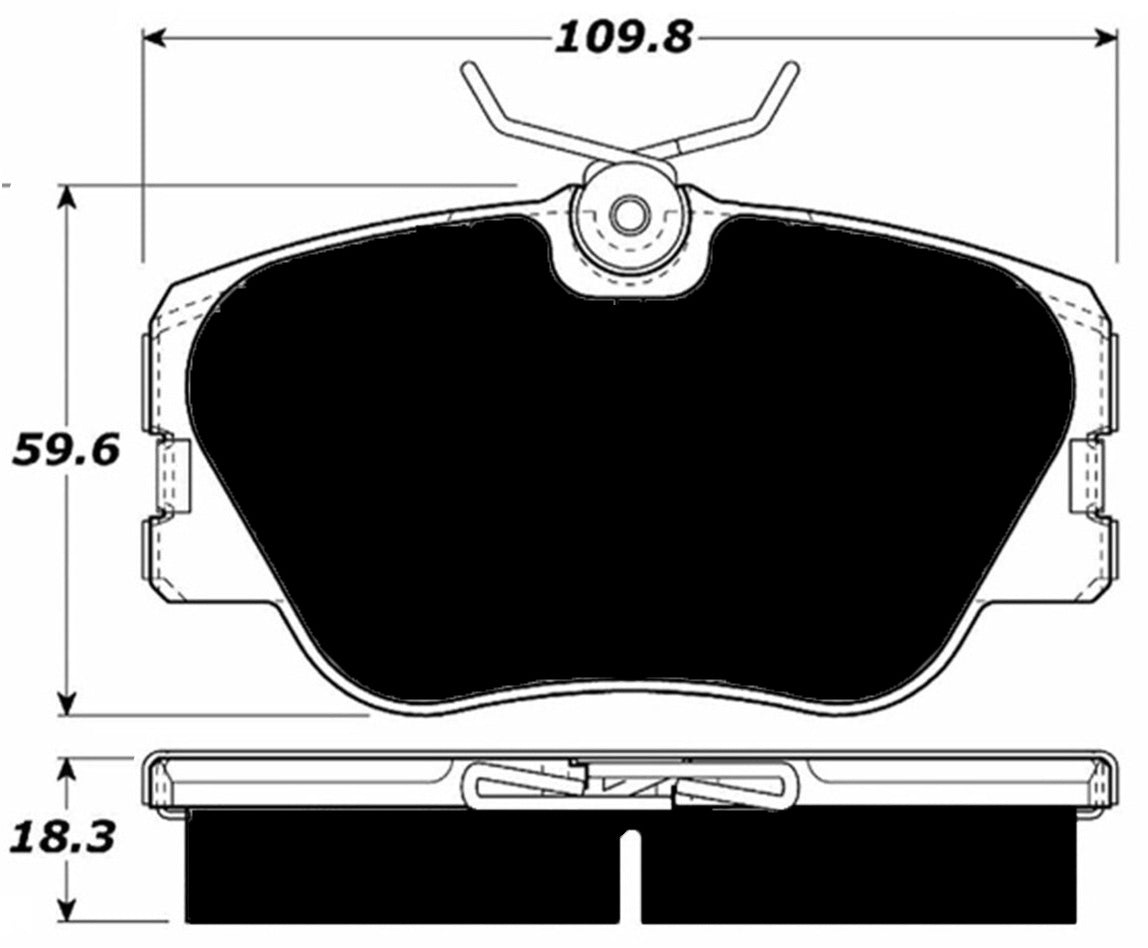 Porterfield Brake Pads for 1989 MERCEDES-BENZ 300E w/o ASR exc. 4MATIC