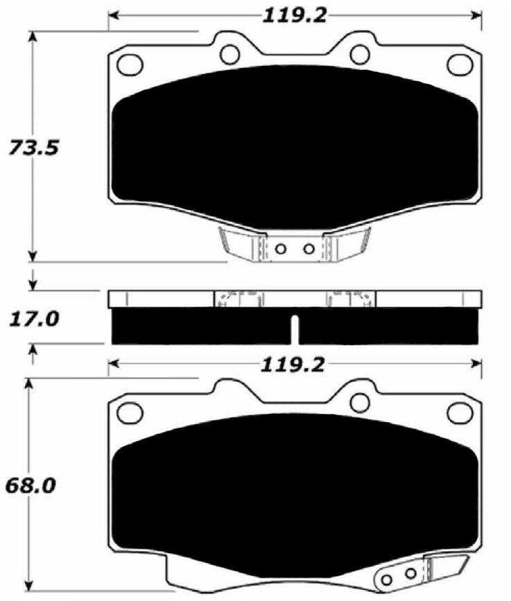 Porterfield Brake Pads for 2002 TOYOTA TACOMA 4WD  6 Lug