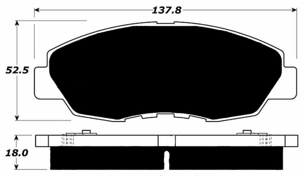 Porterfield Brake Pads for 1992 HONDA ACCORD Sedan - Akebono Front Caliper R/Disc