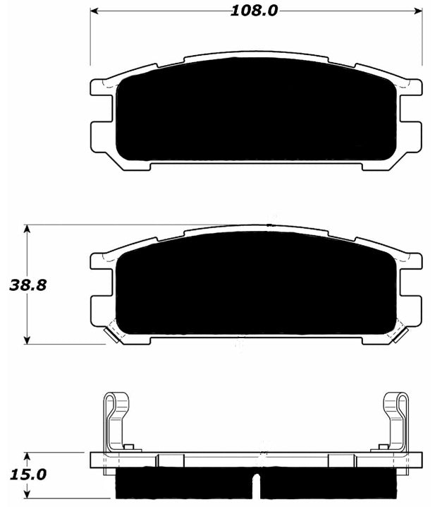 Porterfield Brake Pads for 1992 SUBARU IMPREZA SEDAN LS