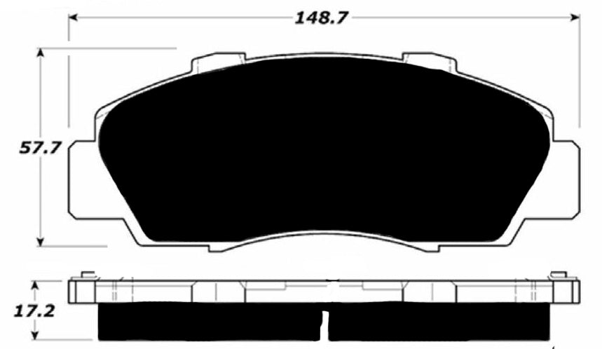 Porterfield Brake Pads for 1992 HONDA PRELUDE V-TEC