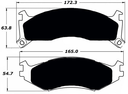 Porterfield Brake Pads for 1995 PLYMOUTH ACCLAIM - rear disc brakes, 14"