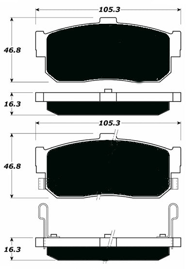 Porterfield Brake Pads for 1995 NISSAN ALTIMA