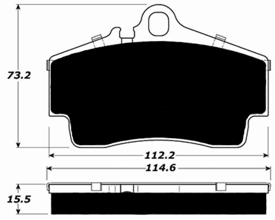 Porterfield Brake Pads for 2004 PORSCHE Boxster