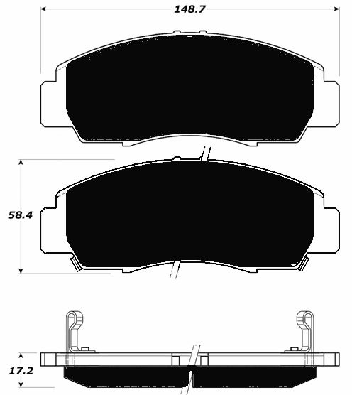 Porterfield Brake Pads for 2010 HONDA ACCORD Sedan 4 Cyl EX