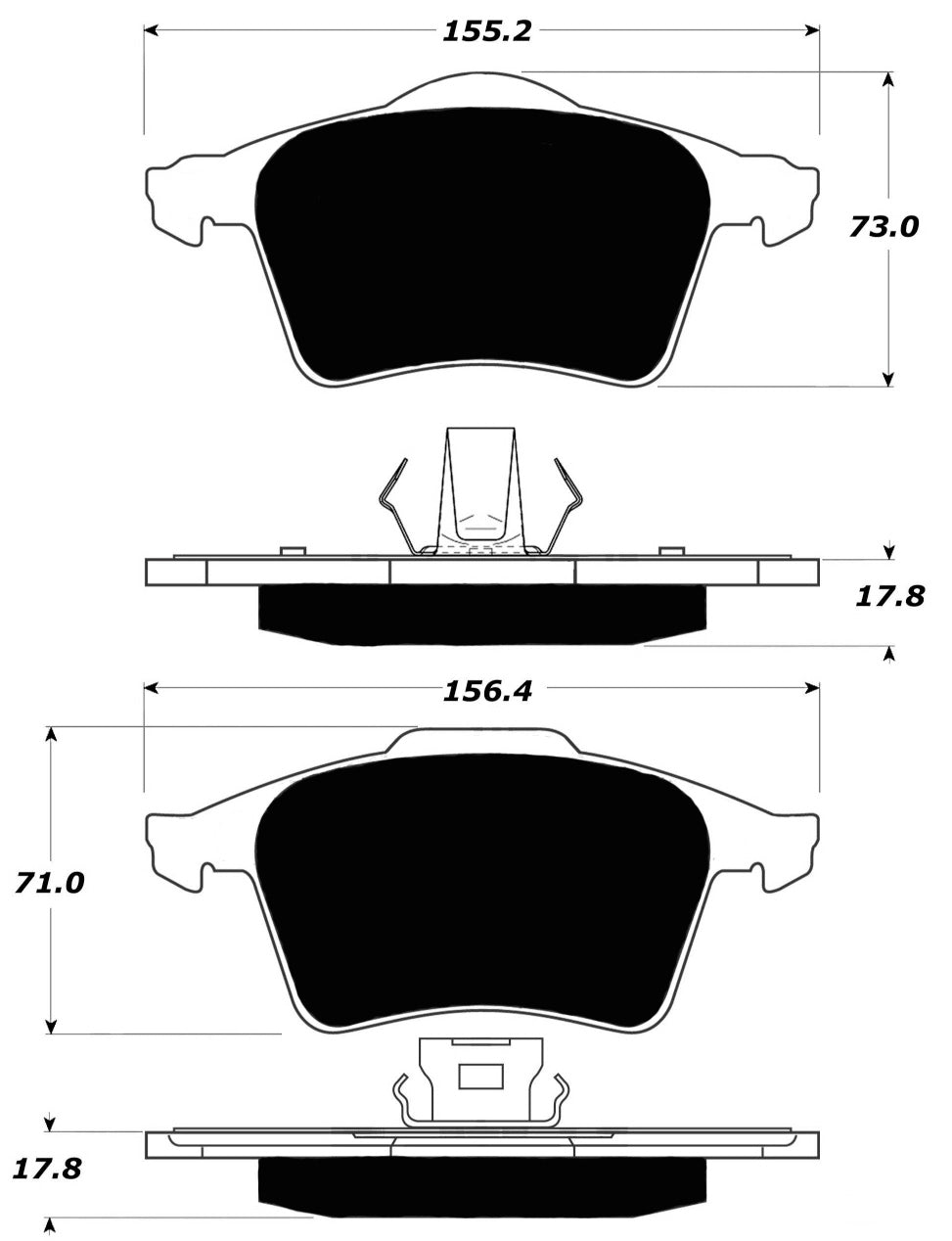 Porterfield Brake Pads for 2004 VOLVO S40 320mm Front Discs