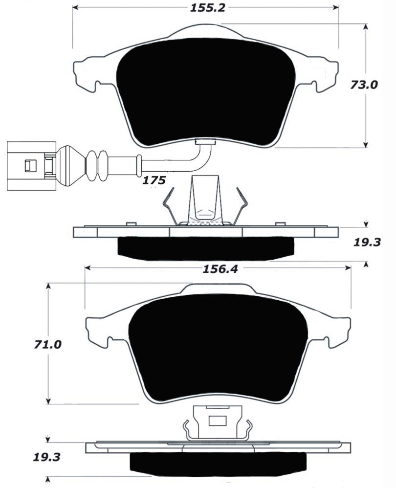 Porterfield Brake Pads for 2007 VOLKSWAGEN PASSAT 4-Motion 3.6L
