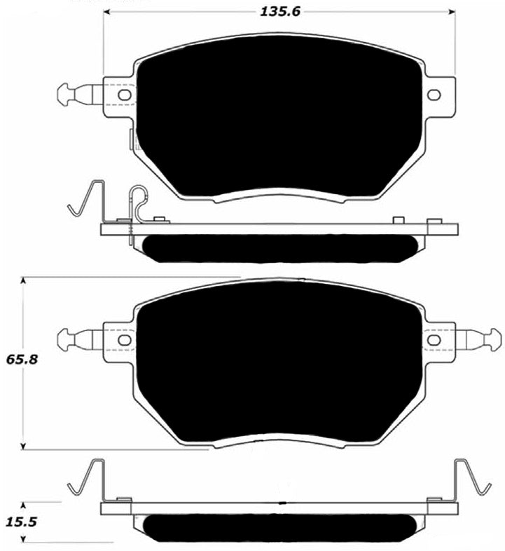 Porterfield Brake Pads for 2007 NISSAN MAXIMA