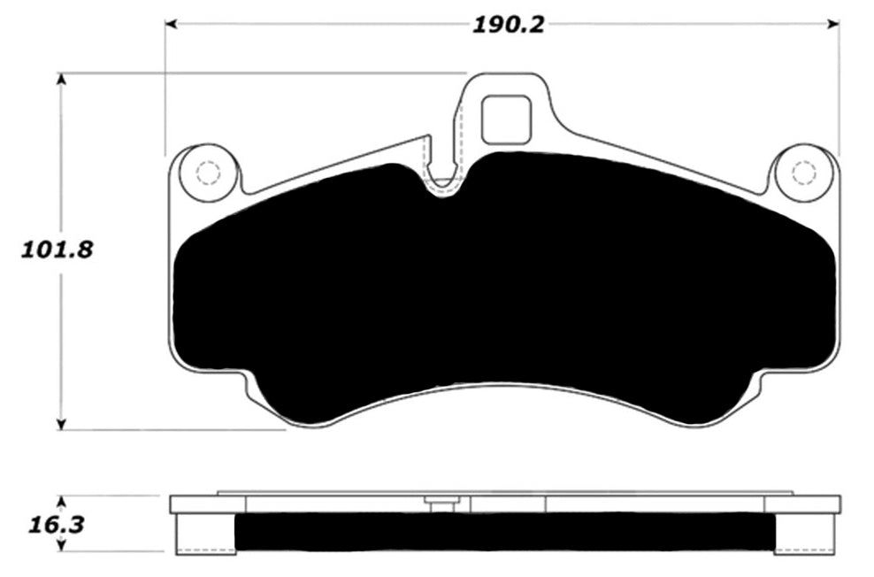 Porterfield Brake Pads for 2010 PORSCHE 911 Turbo w/Iron Discs & Center Lock Wheels